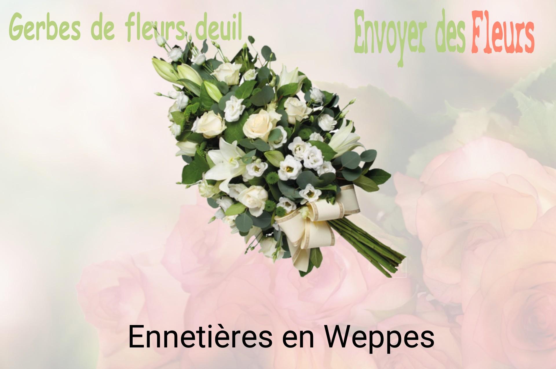Gerbe de fleurs de deuil livrée à Ennetières-en-Weppes